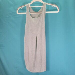 Prana Womens Medium Sleeveless Athletic Tank Top Gray Lightweight Stretch Fabric